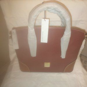 Dooney & Bourke Pebble Grain leather Domed Satchel - NWT - Wine